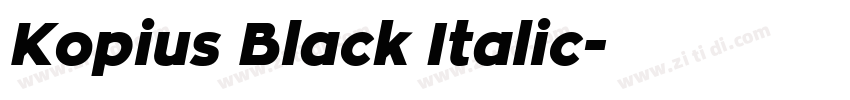 Kopius Black Italic字体转换